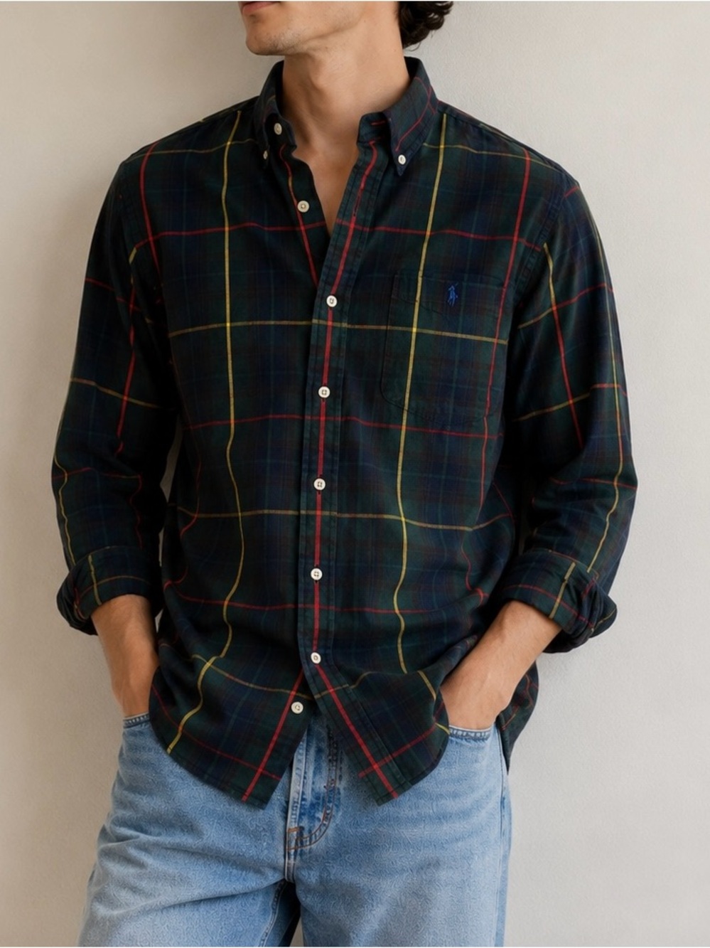 Polo Ralph Lauren Classic Fit Plaid Button Down Shirt Men’s Medium